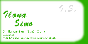 ilona simo business card